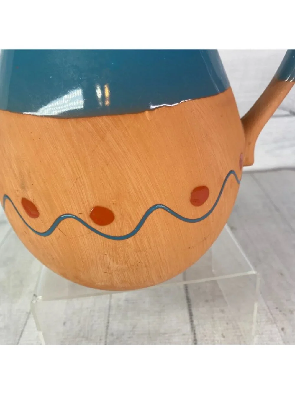 Vintage Himark TERRA COTTA Turquoise Glaze South Western 8.25